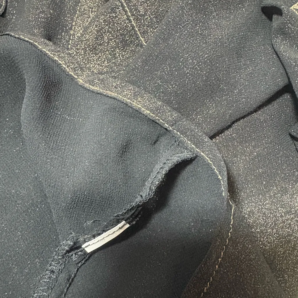 2B BEBE Black Sheer Blouse with Back Cut - Image 5