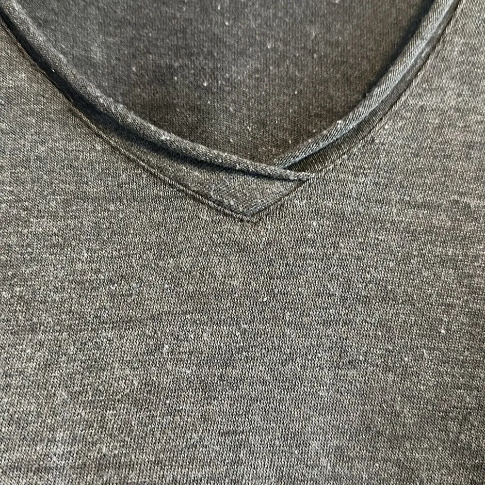 NATION Women’s Grey Short-sleeve V Neck Boxy Shirt One Size - Image 3