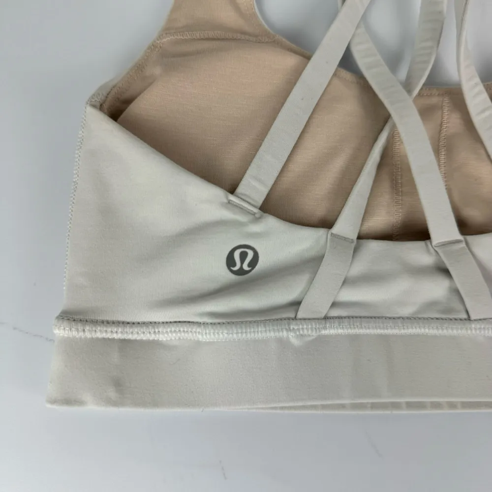 Lululemon Energy Sports Bra Sz 2 Luxtreme White Strappy Back - Image 13