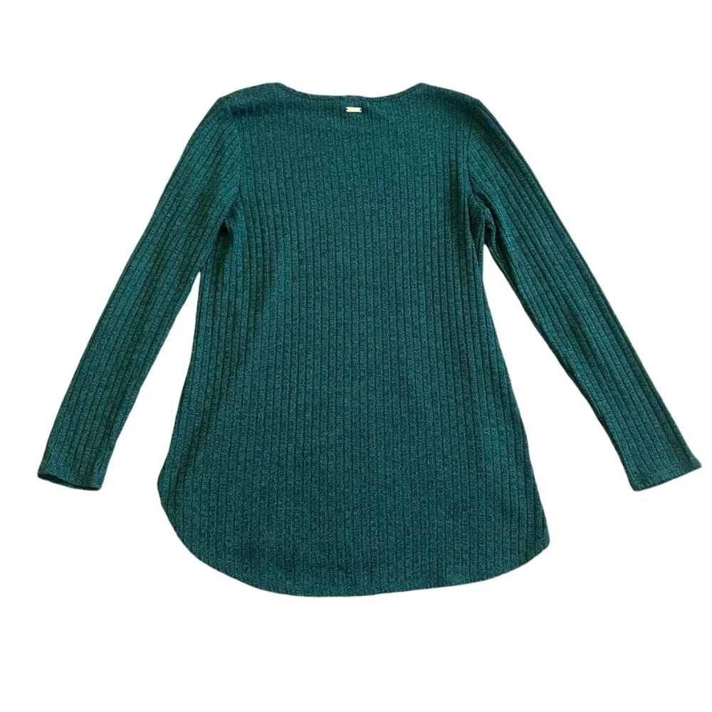 Calvin Klein Emerald Green Pullover Sweater Glitter Sparkle Size Small Women's - Image 7