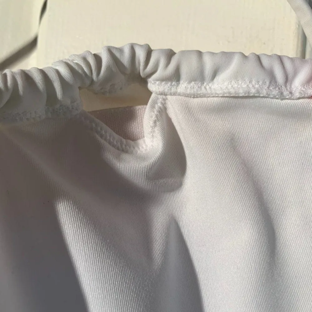 Victoria's Secret White Eyelet Triangle Bikini Top - Image 5