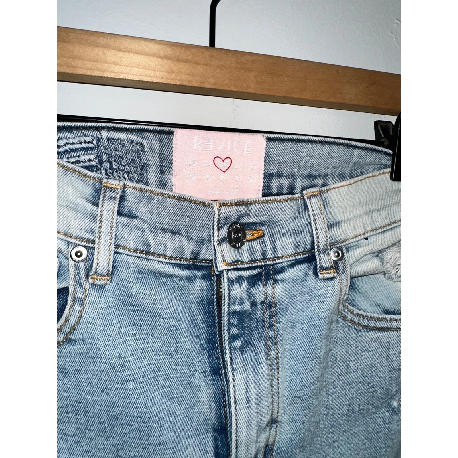 Revice Denim Jeans‎ Women's Blue Distressed Ripped Stars High Rise Size 25 - Image 3