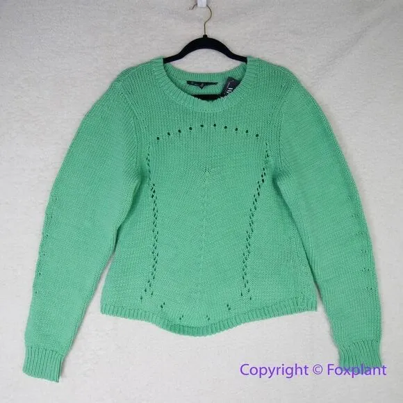 New!  White House Black Market Long Sleeve Pointelle‎ Detail Pullover, size L - Image 5