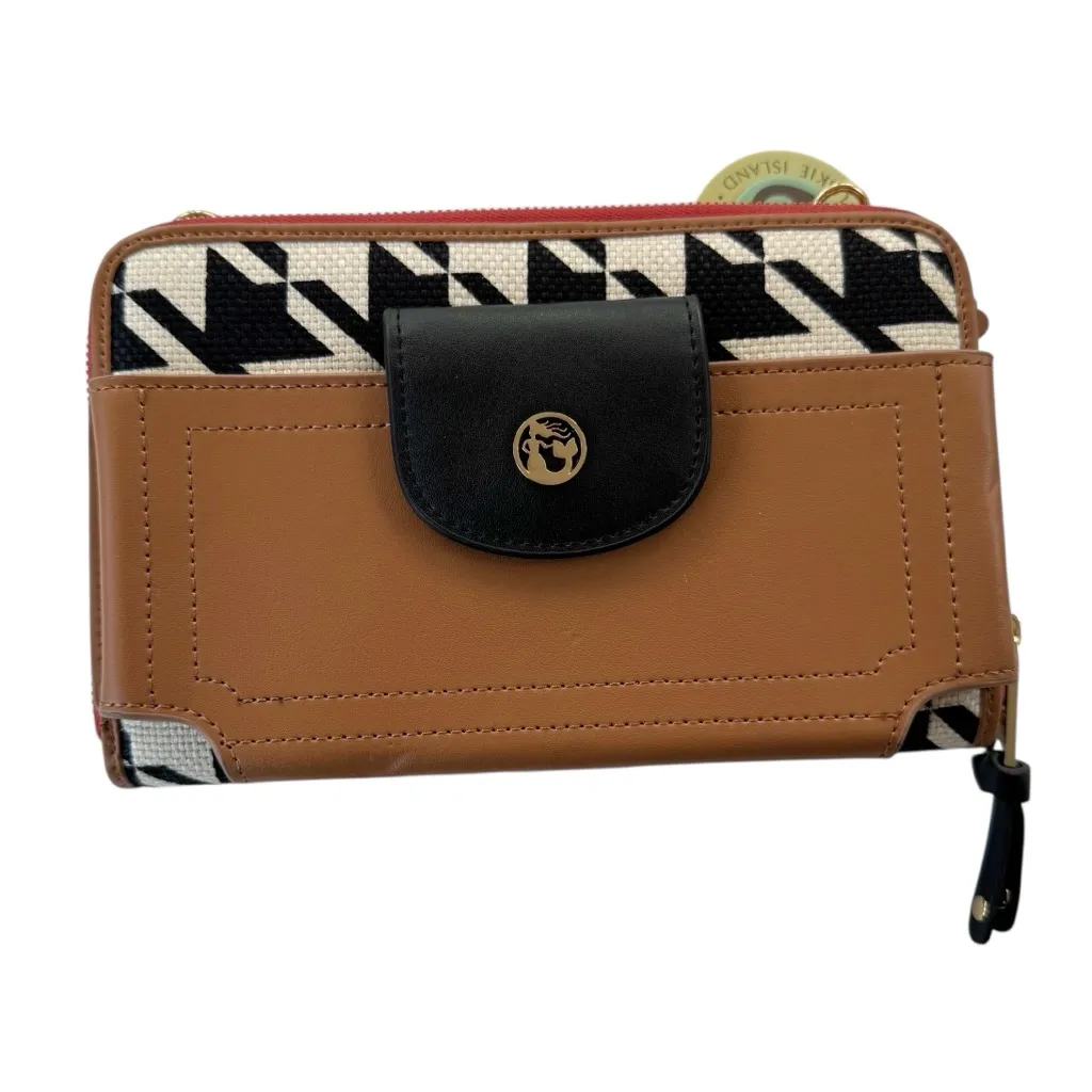 NWT Spartina 449 Stoddard Multi Phone Crossbody Bag Leather and Linen - Image 2