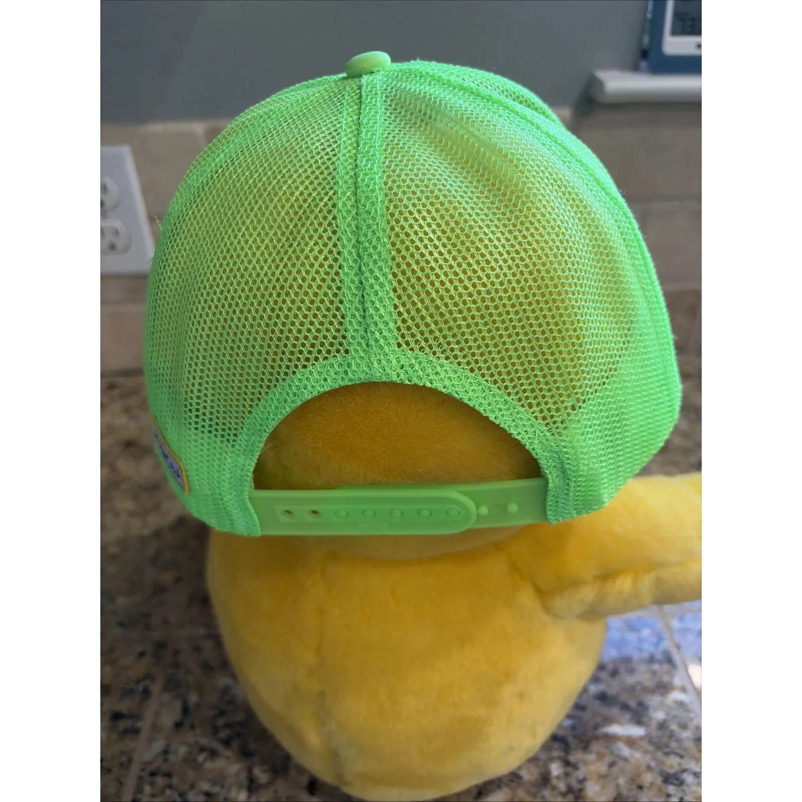 Jamnola Neon Green Micreaux Fun Guy Patch Trucker Hat Snapback Baseball Cap O/S - Image 8