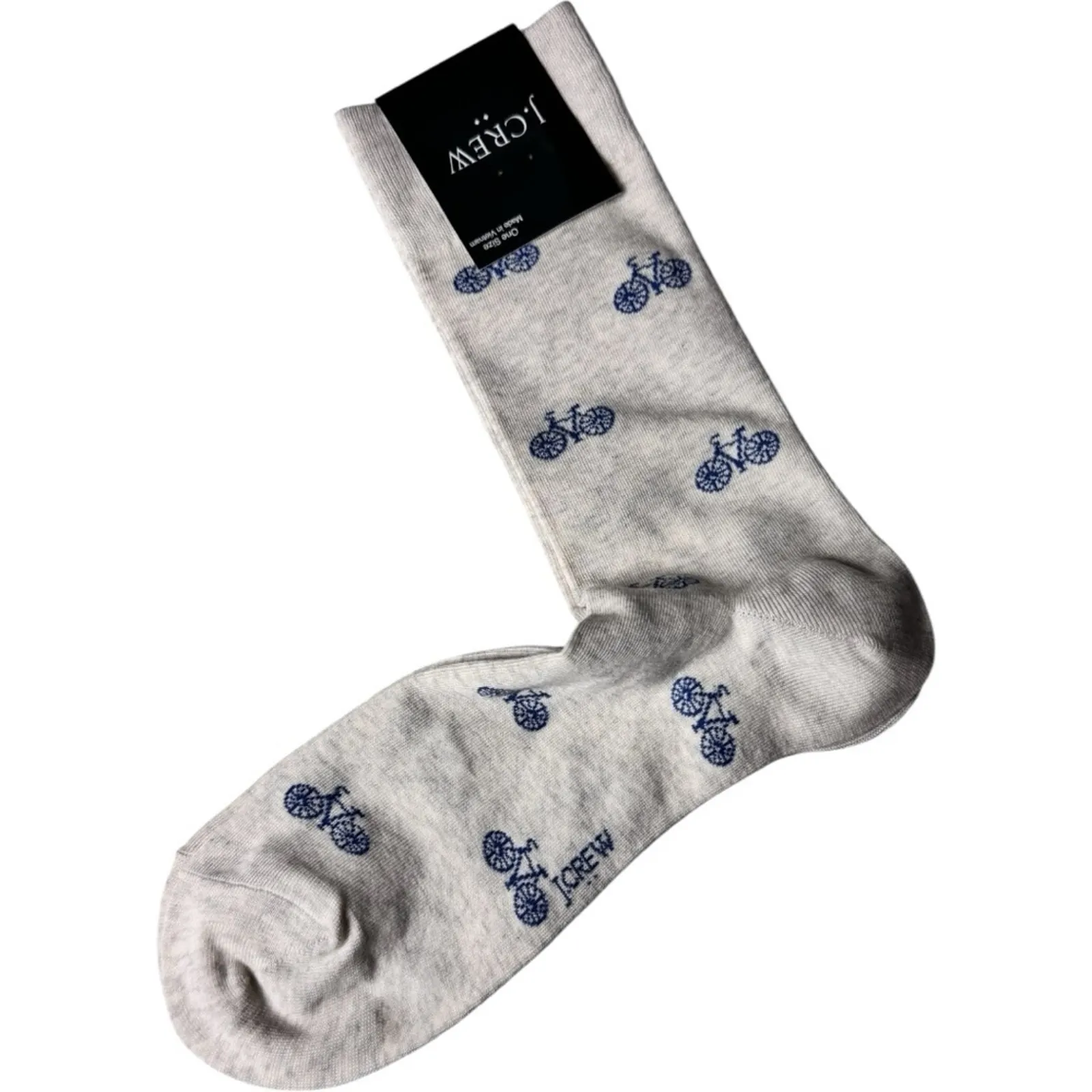 J. Crew  Crew Style Bicycle Theme  Pattern Socks NWT - Image 4