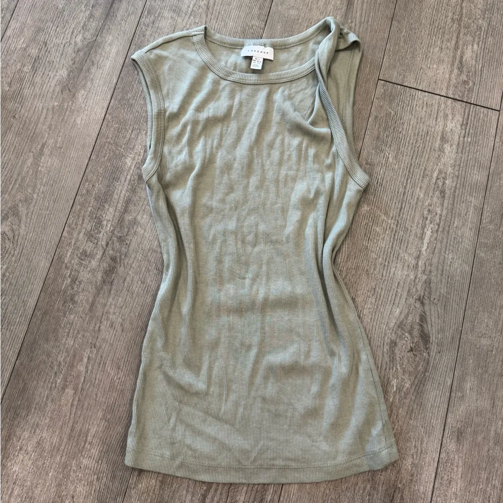 Topshop Khaki Tank Top - Image 2