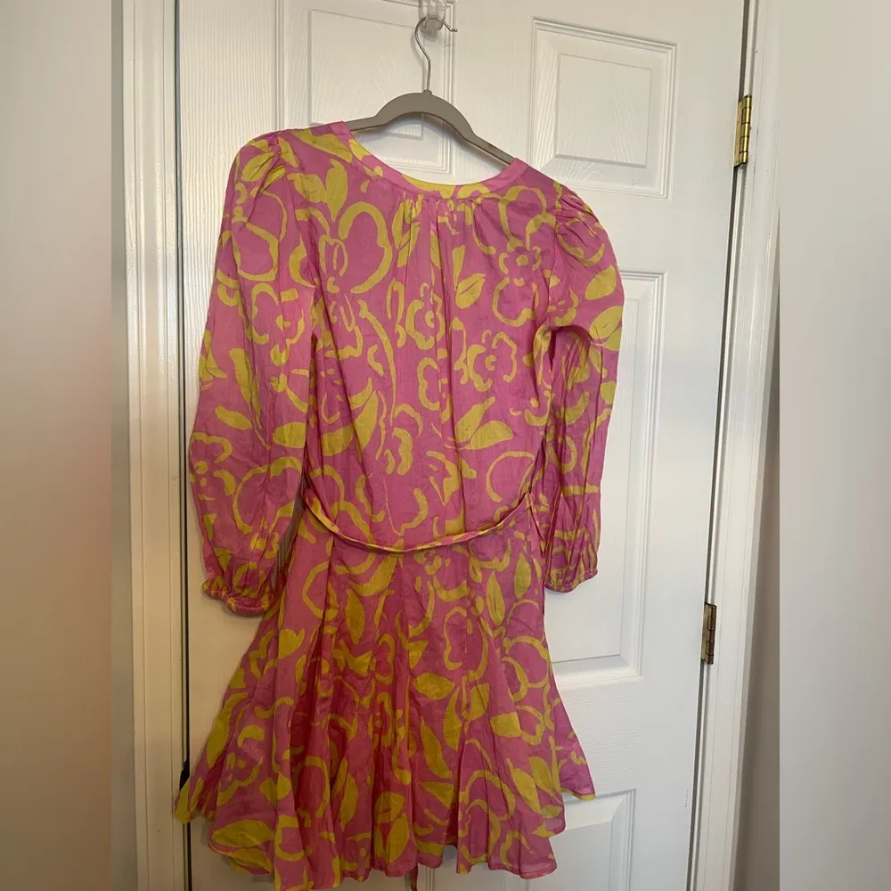 VELVET BY GRAHAM & SPENCER Kiki Dress in Pink 100% cotton - Image 9