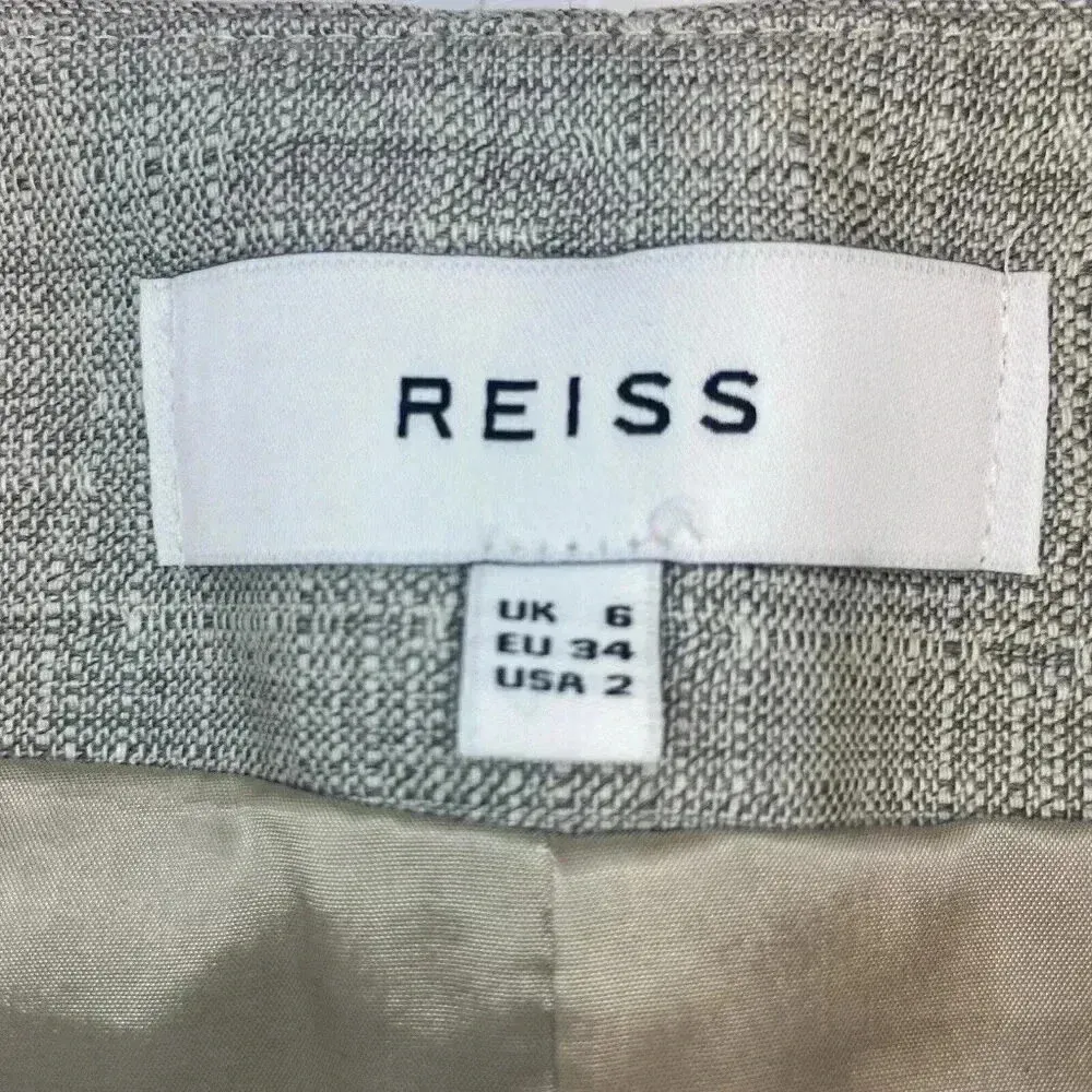 Reiss Gray Wool Blend Pencil Skirt Size 2 Classic Business Casual‎ Minimalist - Image 9