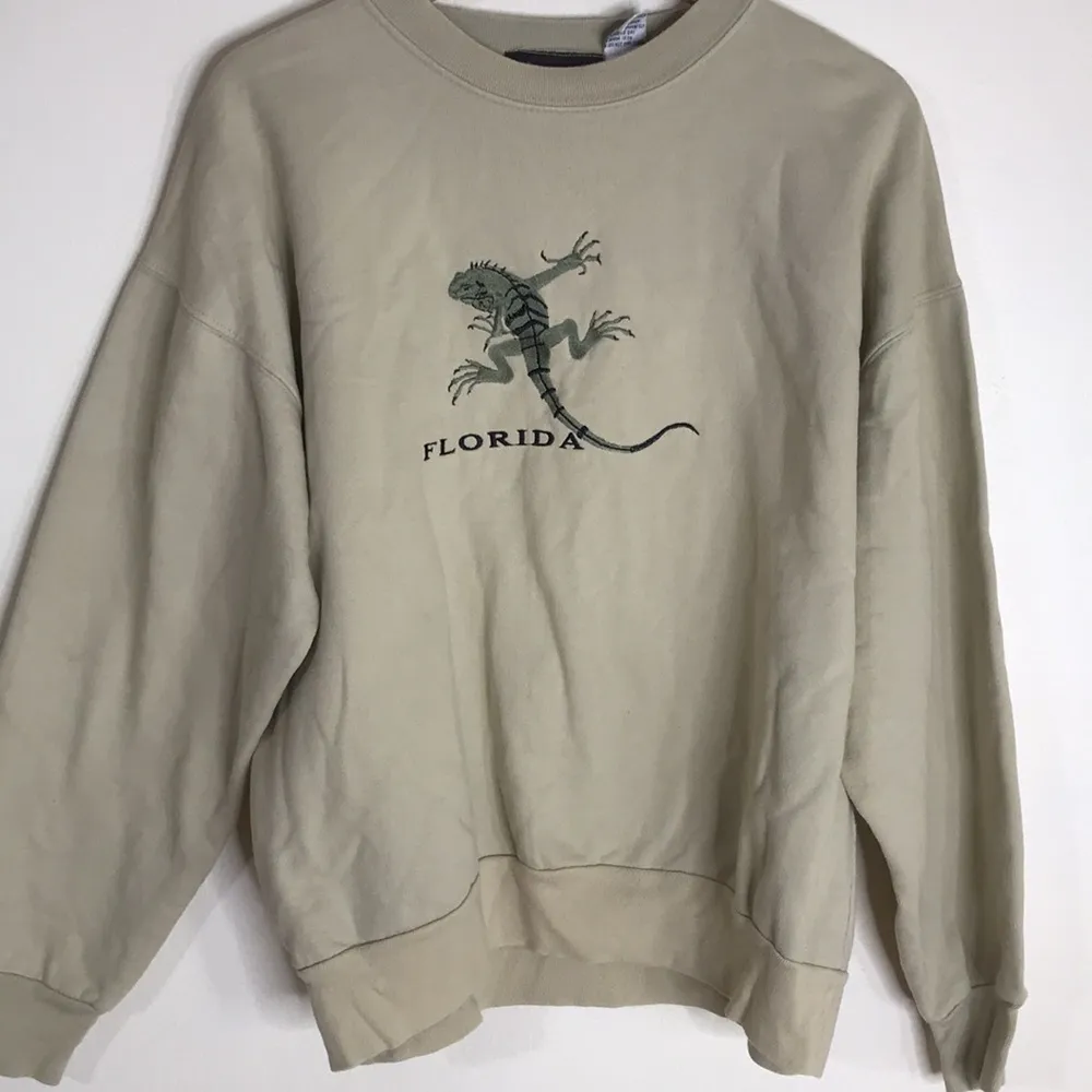Vintage classic Florida iguana pullover sweatshirt size medium - Image 2