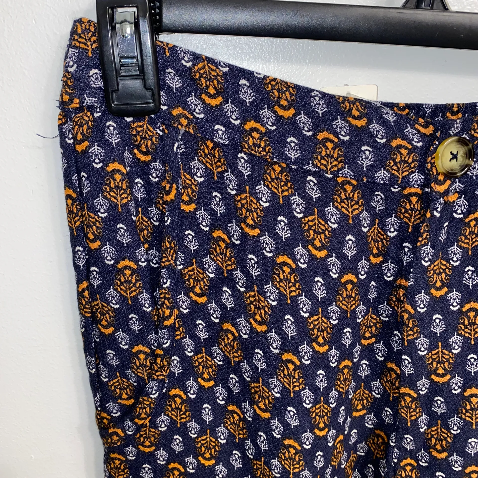 Anthropologie NWT $120  Blue Motif Smocked Balloon-Leg Viscose Abstract Pants 2 - Image 6