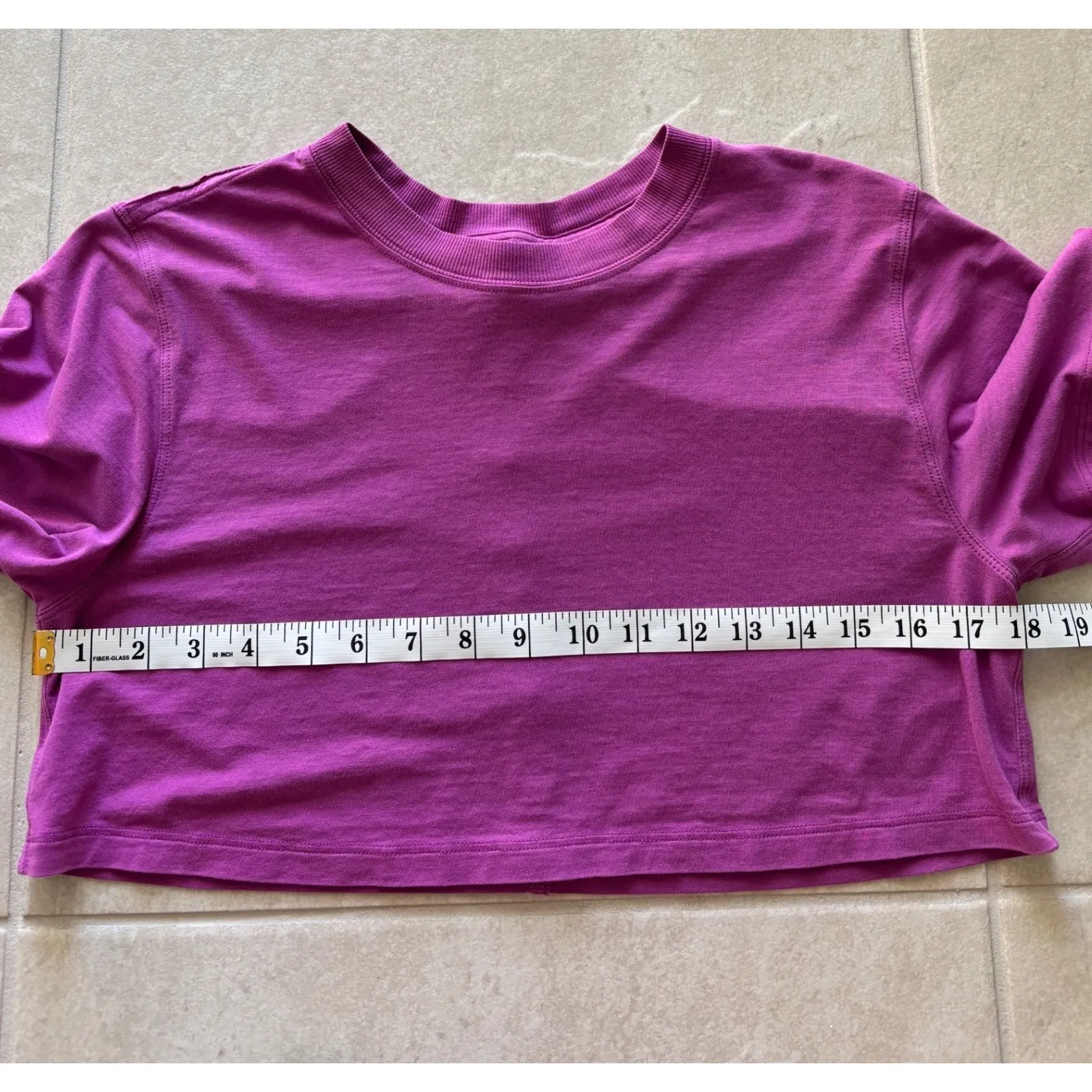Lululemon All Yours Cropped T-Shirt Womens 6 Pink Workout Gym Training Active - Image 6