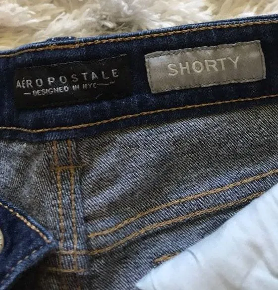 Aeropostale Distressed Denim Shorty Shorts - Image 6