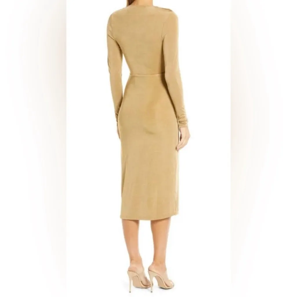 Good American Gold Wrap Dress. - Image 2