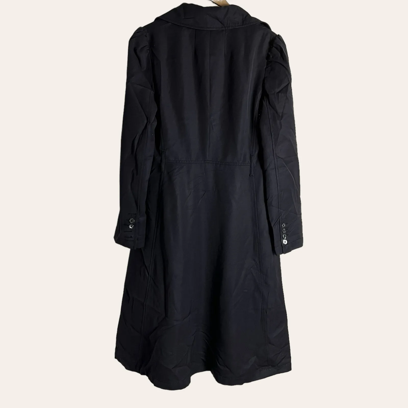 See by Chloe Vintage Y2K Black Double Breasted A-Line Trench Coat Size 10 - Image 13