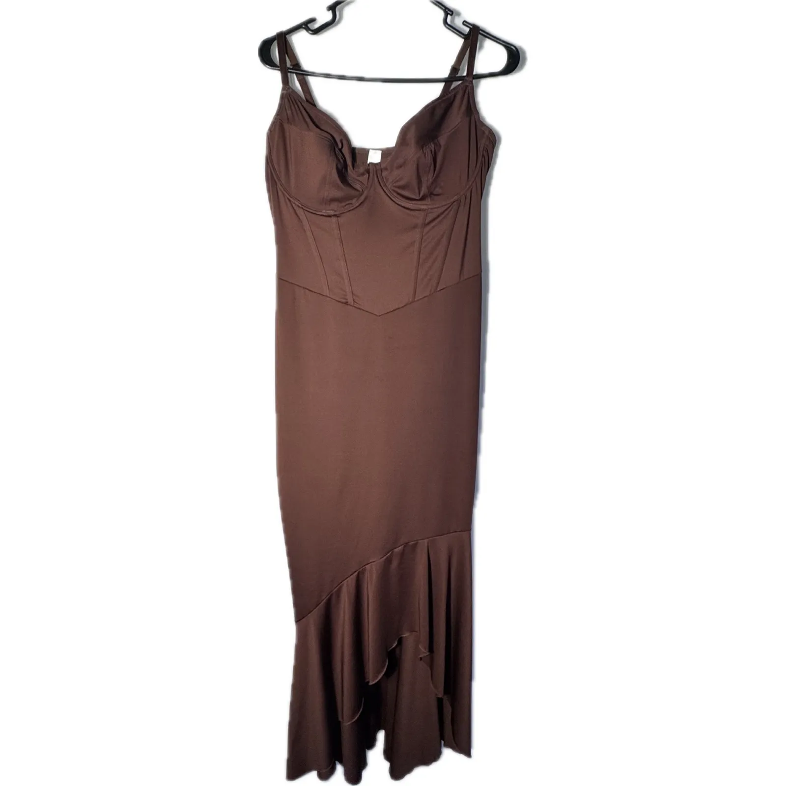 NWOT Popilush Brown Corset Shapewear Maxi Dress - Image 4
