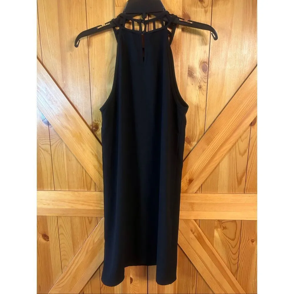 Monteau Women’s Sleeveless Black Dress Lattice Cutout Neckline Size XS (5717) - Image 6