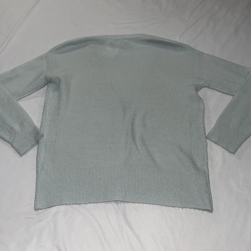 NWT Size Large Button Front Cardigan In Mystic Blue By John + Jenn - Image 10