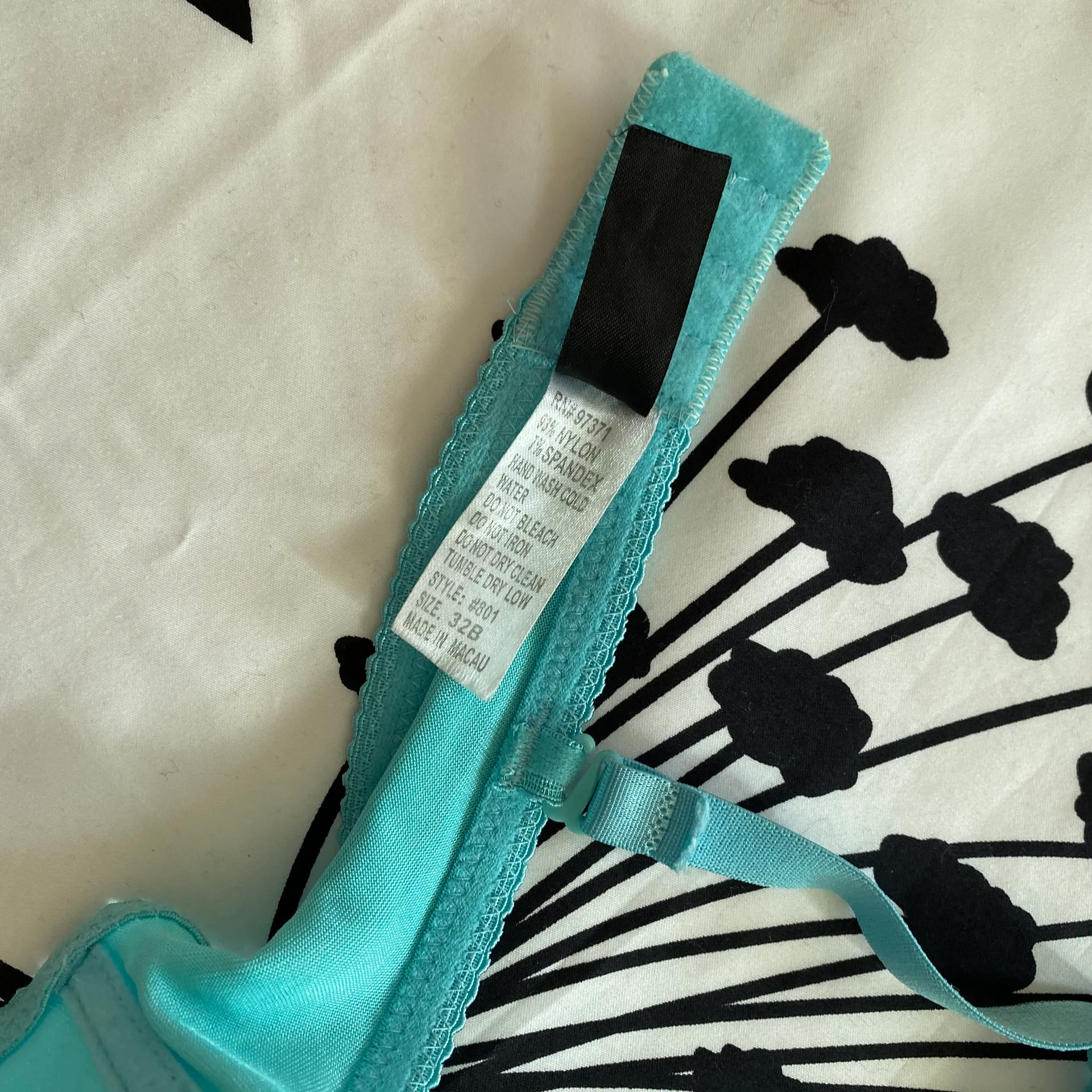 Blue Floral Push Up Bra - Image 3