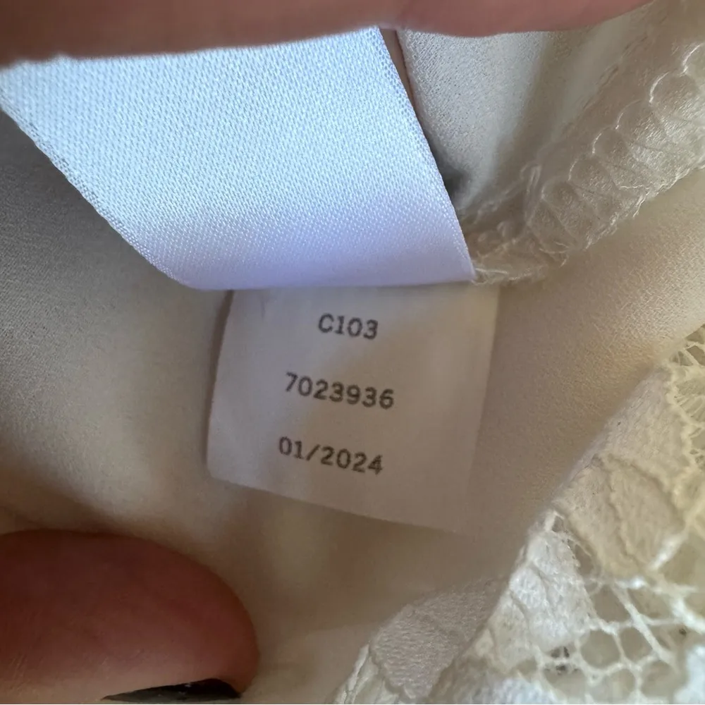 CeCe Ivory Floral Lace Puff Sleeve Babydoll Minidress Dress - Image 17