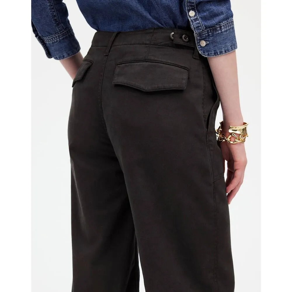 NEW Madewell Low-Slung Baggy Utility Pants Black Size 27 Small Minimalist Preppy - Image 7