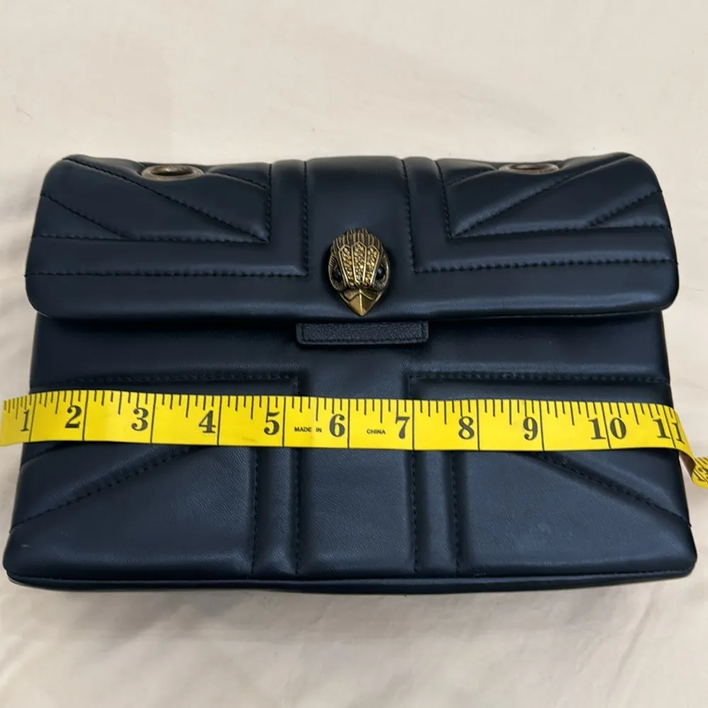 Kurt Geiger London Medium Kensington Union Jack Black Leather Bag - Image 6