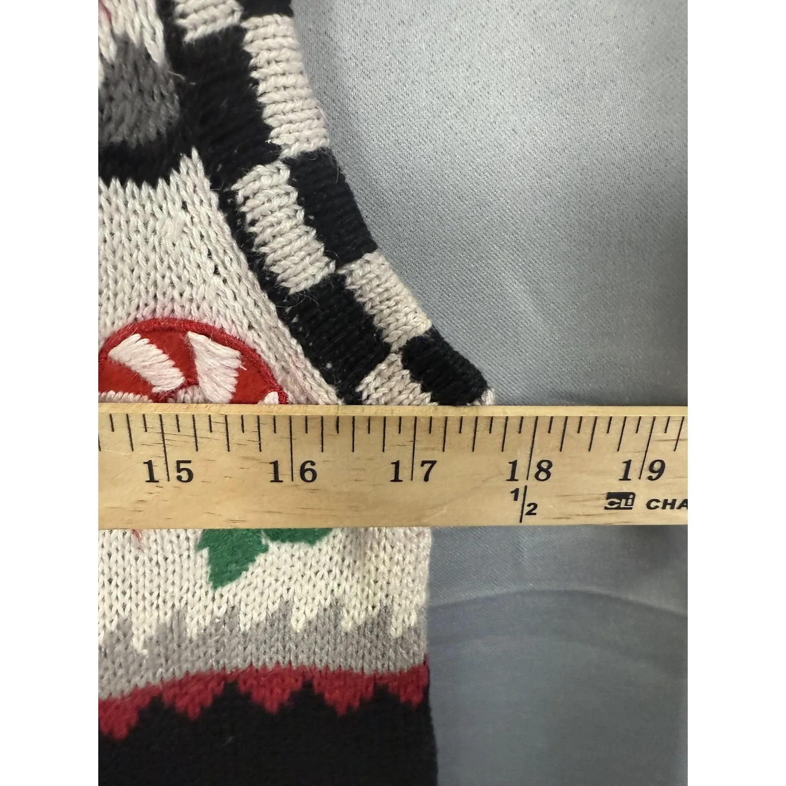 Theme Works Too Kikit Sweater Vest Womens 1X Black Christmas Ugly Santa Trees - Image 4