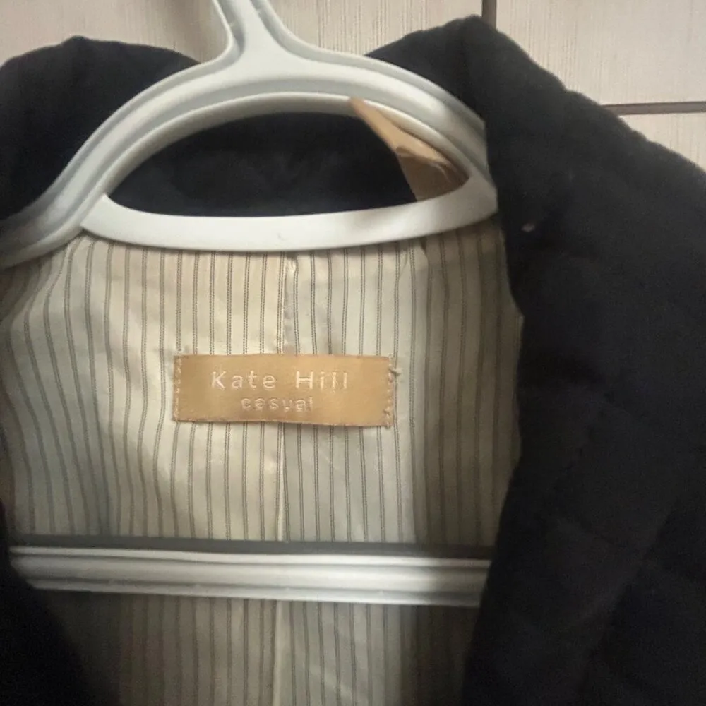 Kate Hill  Black Quilted Casual Light Jacket (Spring/Fall) - size medium - Image 4