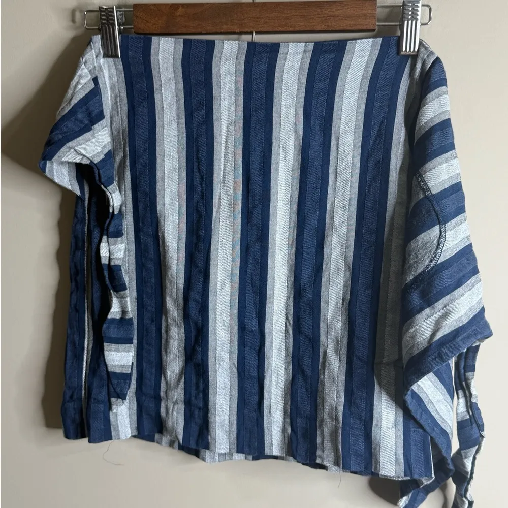 Madewell linen blend striped wrap mini skirt 00 - Image 7