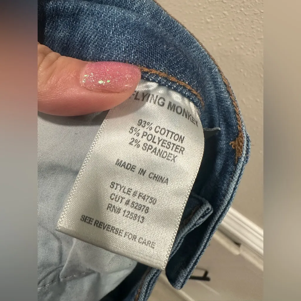 Flying Monkey Skinny Distressed Jeans - Image 5