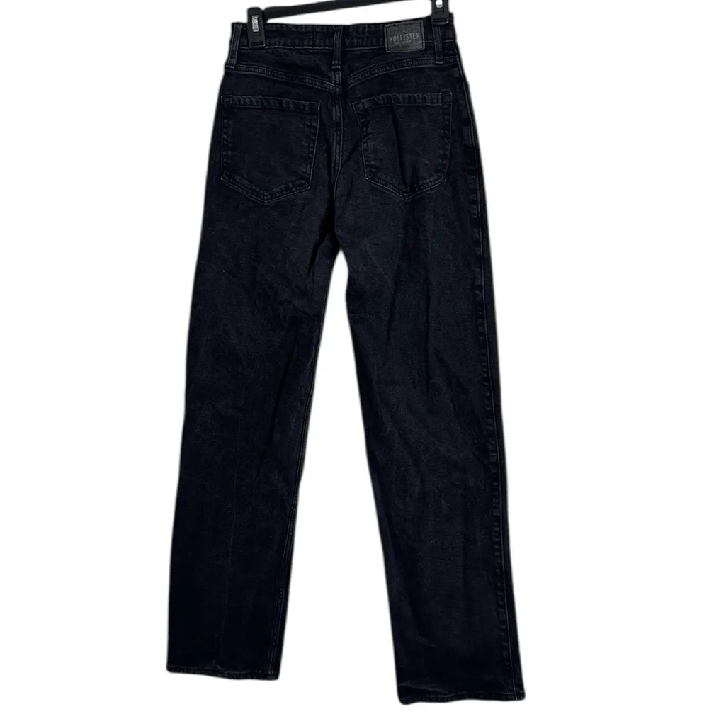 Hollister Ultra High-Rise Dad Jean Vintage Stretch in Washed Black size 26 - Image 2