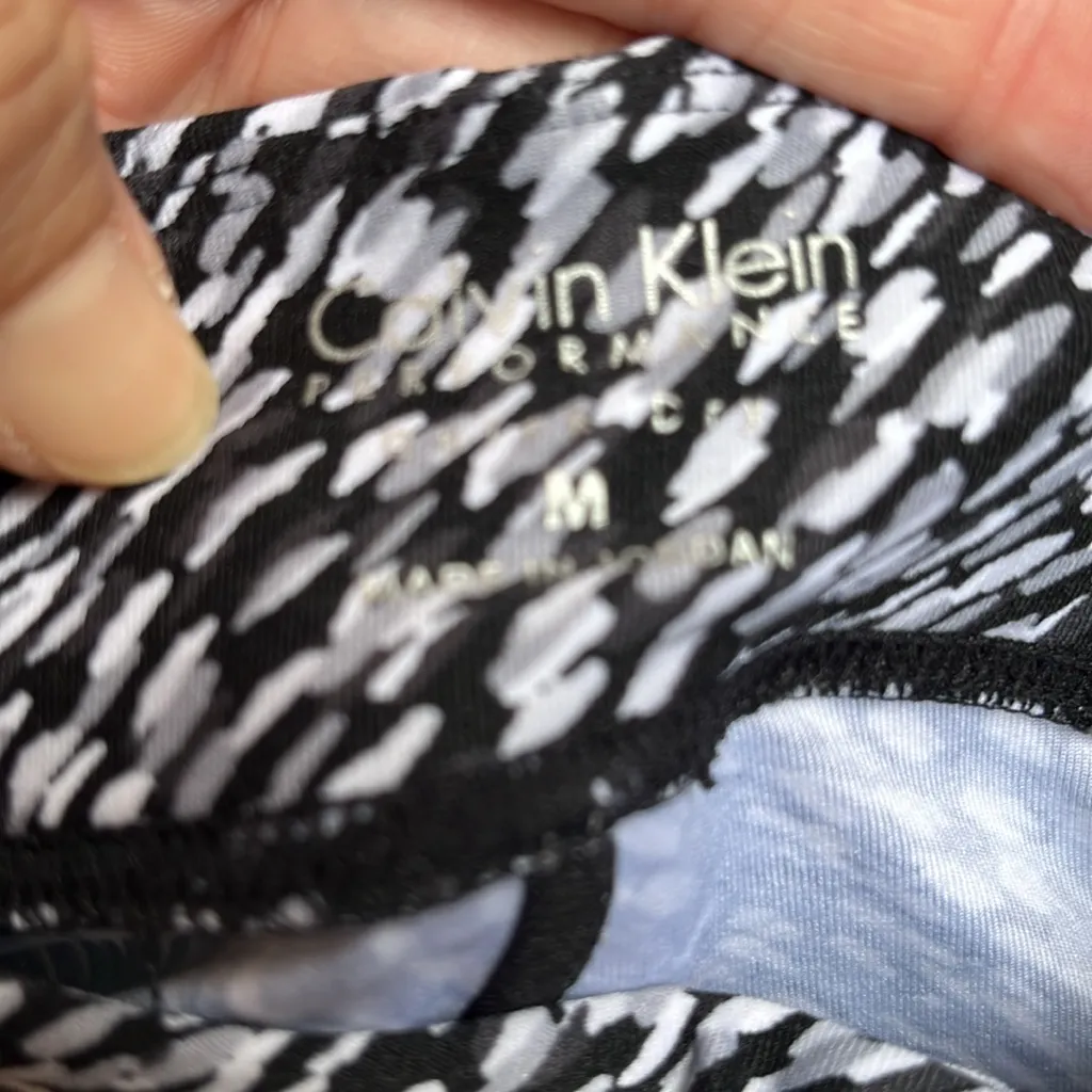 CALVIN KLEIN Performance Meteor Print Crop Leggings Size Medium - Image 15