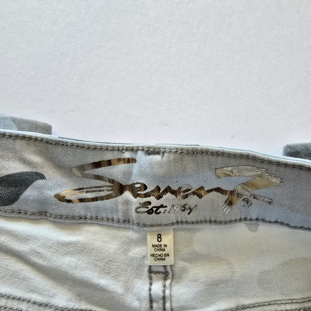 Seven7 Blue Camo Soft Vintage Utility Skinny Twill Ankle Pants Size 8 - Image 5