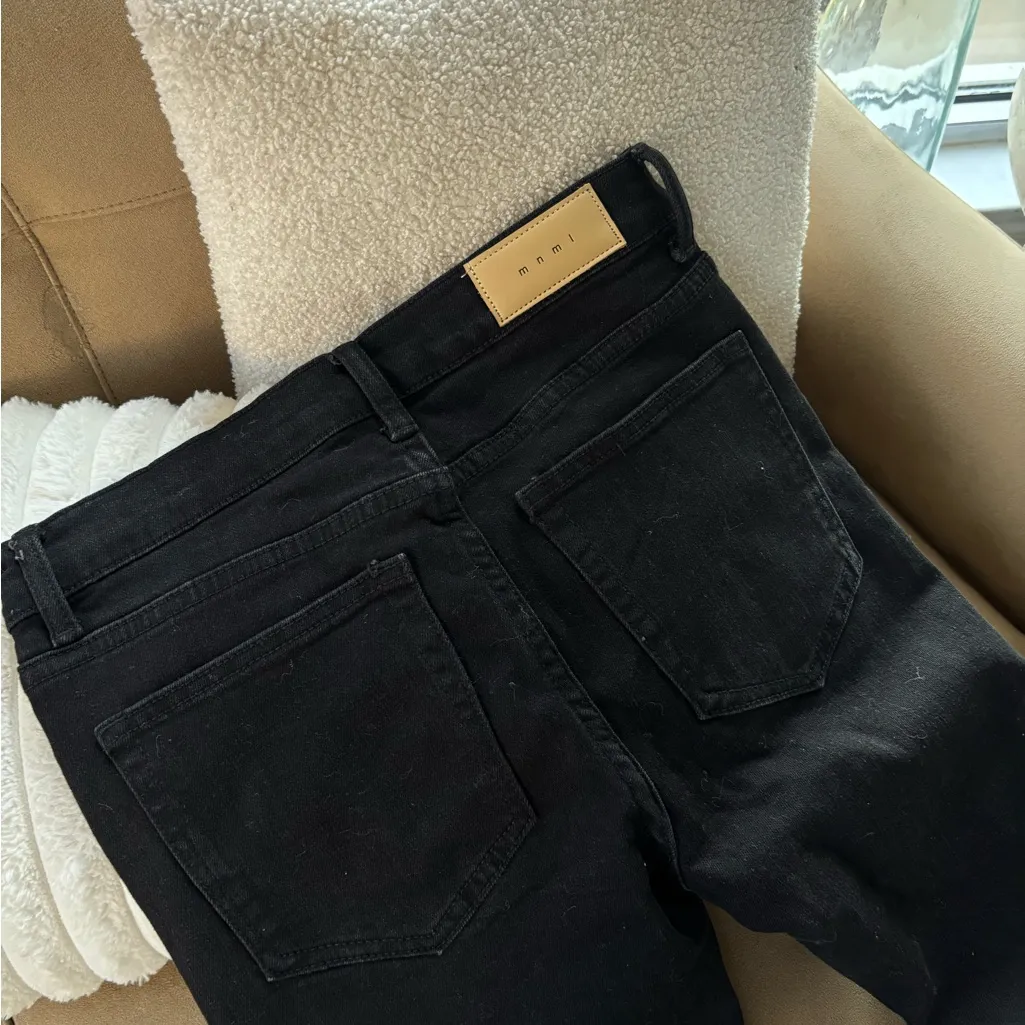 MNML Black Ripped Skinny Jeans Size 32 - Image 3