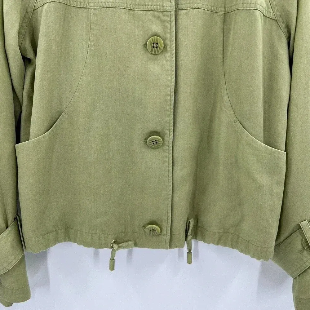 Soft Surroundings Idyllwild Jacket Tarragon Green Lightweight Coat Size Medium‎ - Image 5