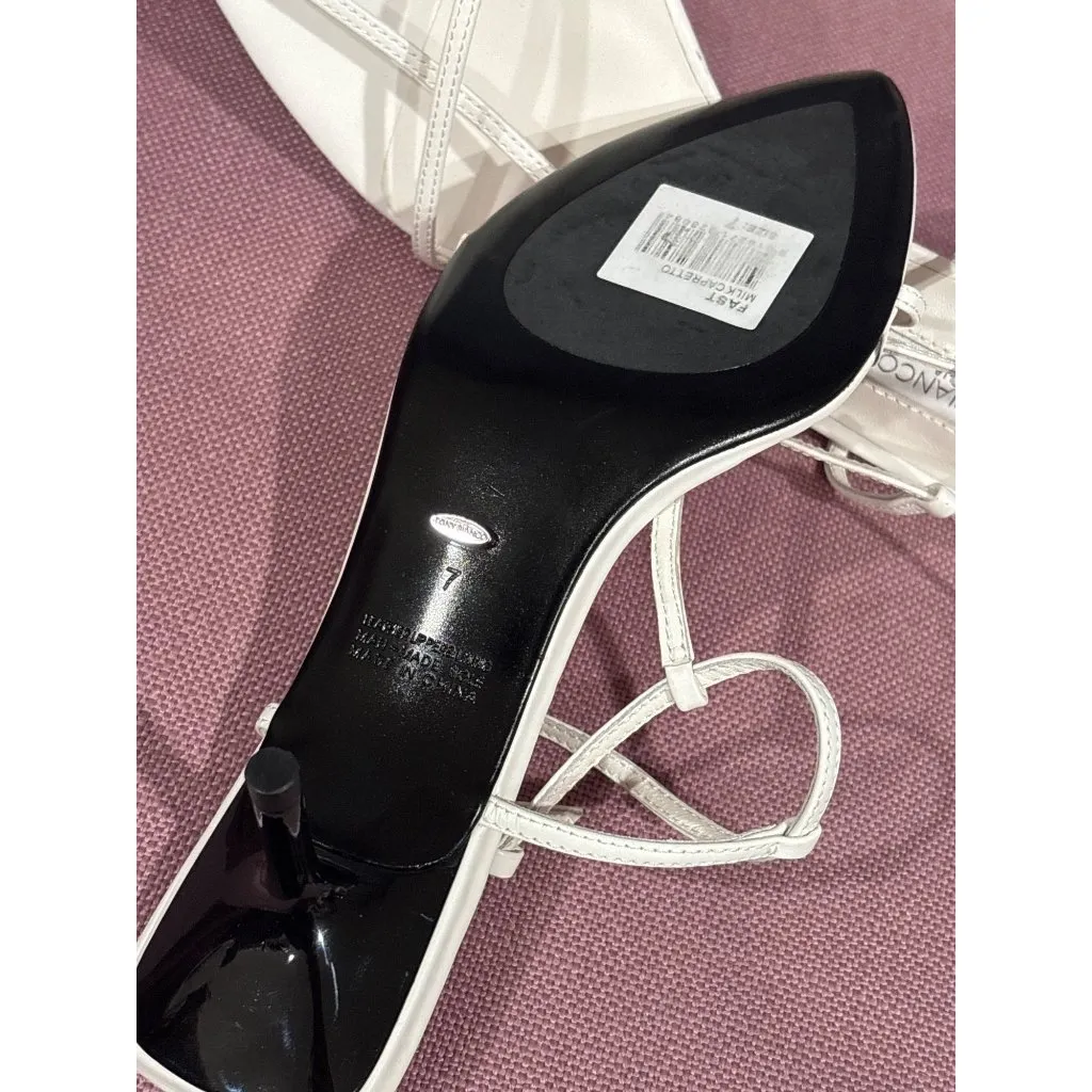 Tony Bianco Fast Heels in Milk Capretto White 7 New with Box Womens Low Sandals - Image 11