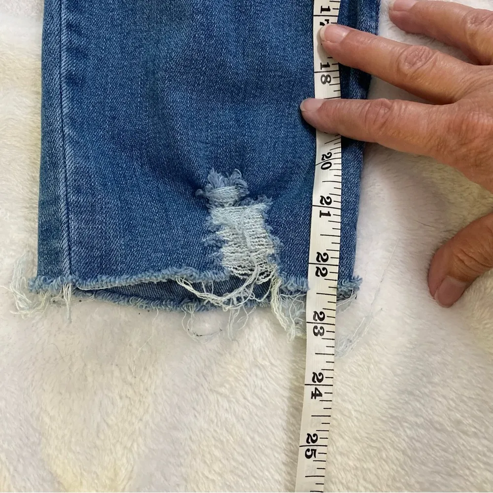 Indigo Blue Maternity Ankle Cropped  Jeans in Classic Blue - Image 11