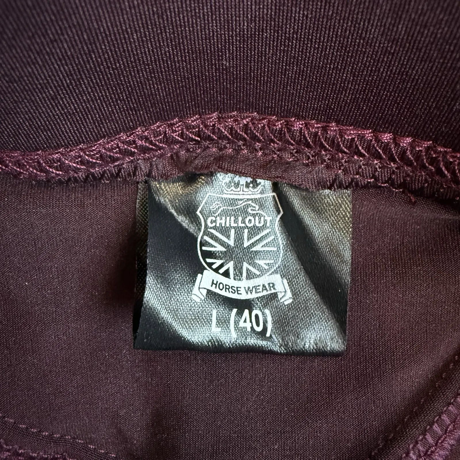 Equestrian Riding Leggings Womens UK 40 L Breeches Knee Pants Chillout Horsewear Red Size L - Image 7