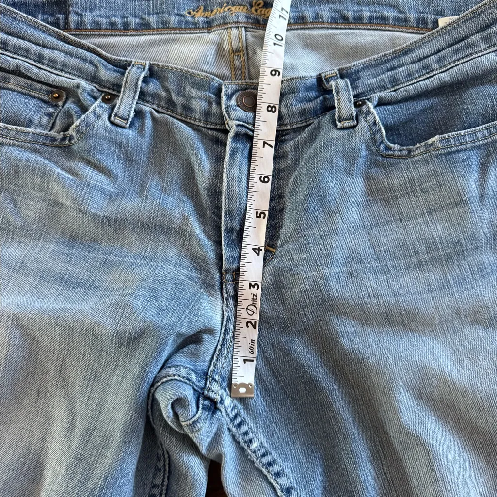 Vintage Y2K American Eagle AE Low Rise Skinny Flare Jeans Women’s 10 Light Wash - Image 3