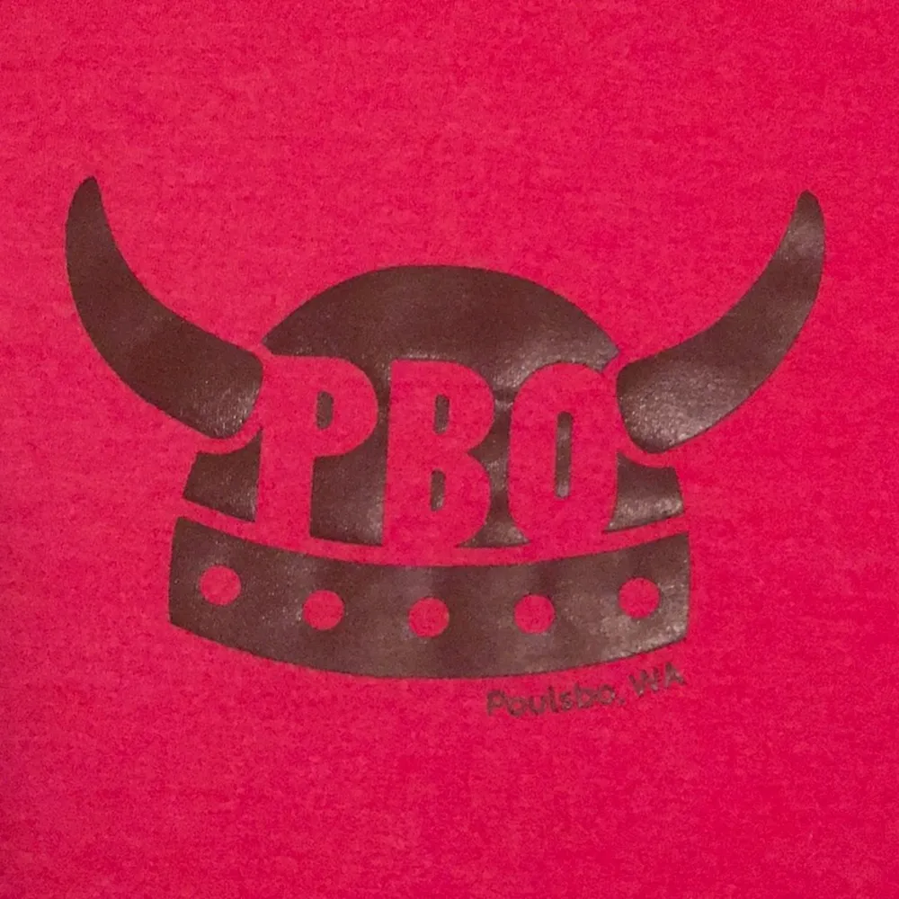 Poulsbo, WA Viking Graphic Tee Medium Red - Image 2