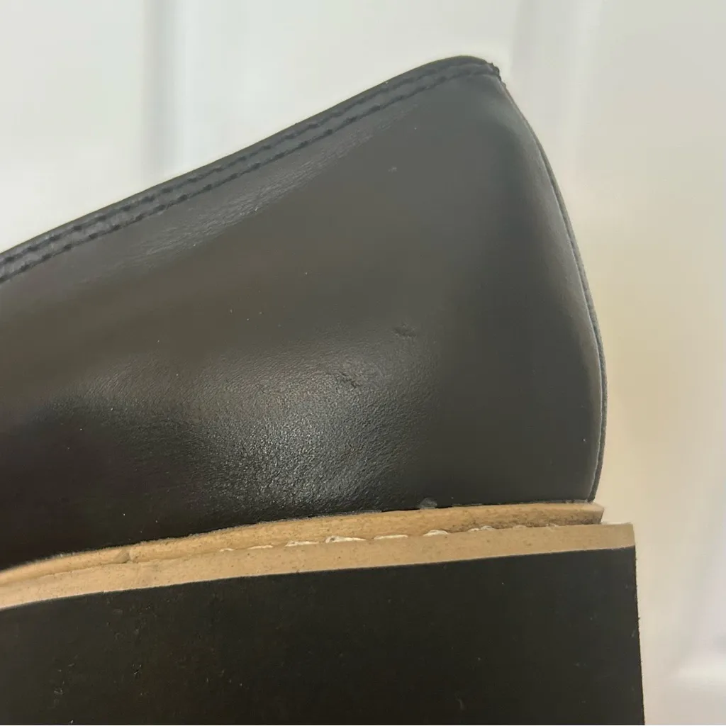 Dolce Vita Black Leather Halona Chunky Block Heel Platform Loafer 9.5 NWOB - Image 11