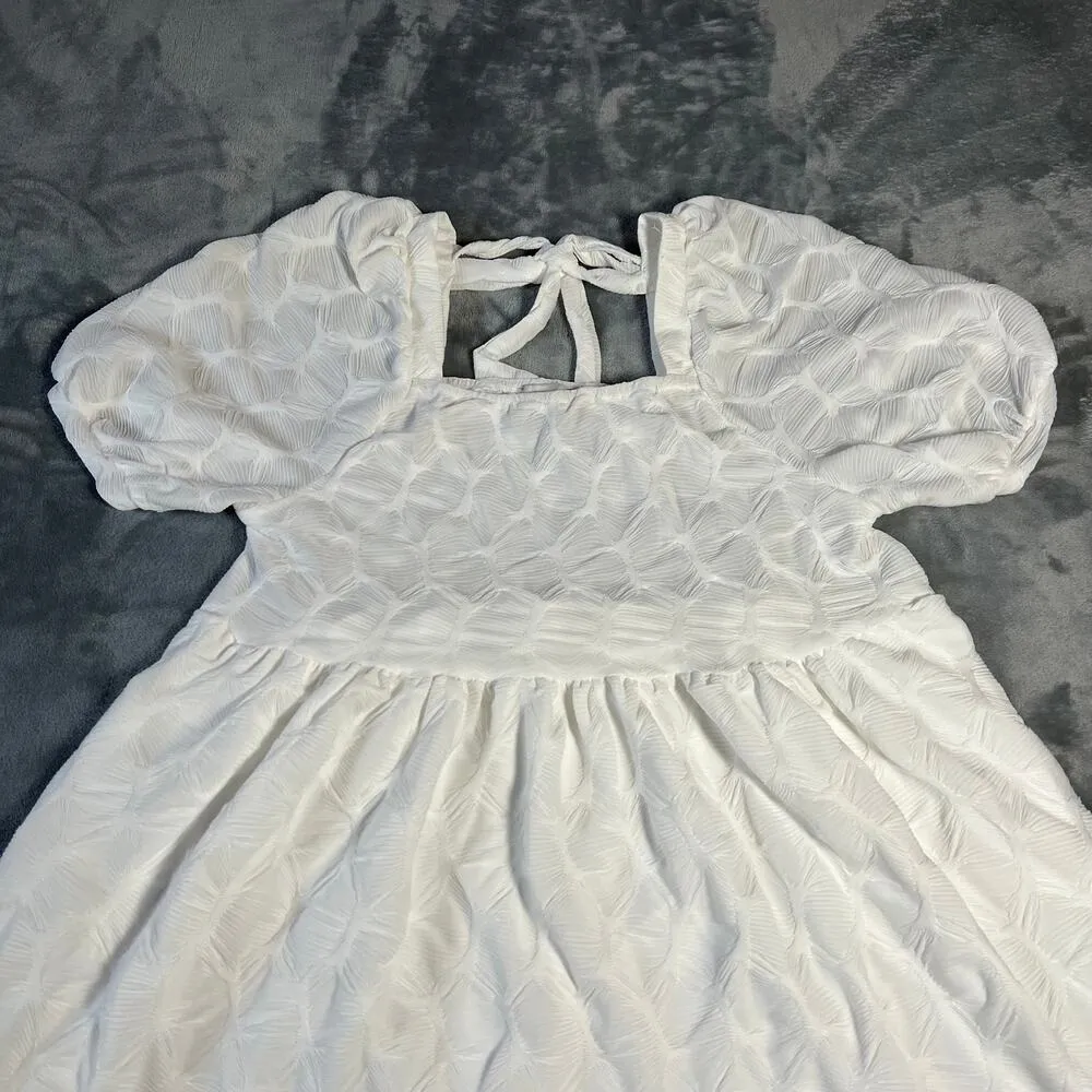 Hayden Puff Sleeve Baby Doll Dress Size Medium Square Neck Fairy Cottagecore - Image 5
