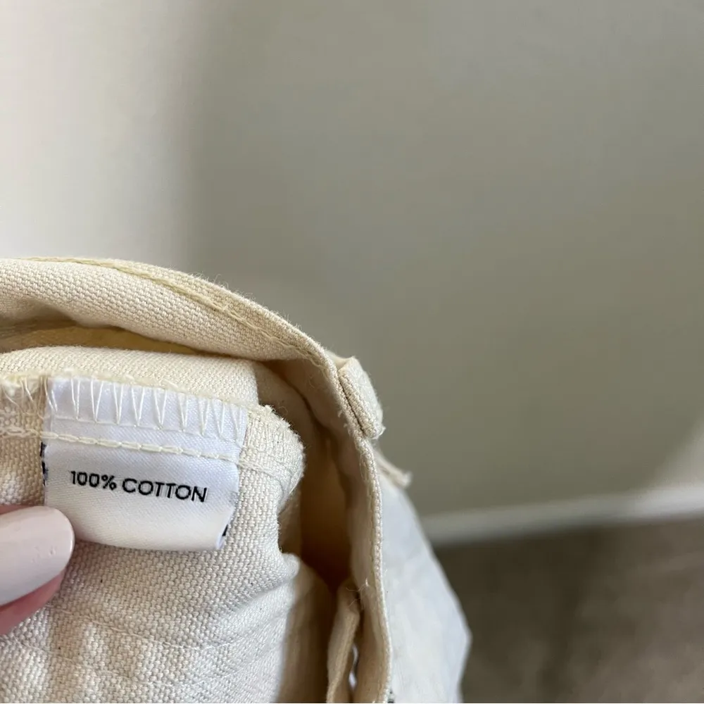 Lykke Wullf Perfected Ranch Pant Cream Canvas Paint Splatter Womens Size 4 - Image 10