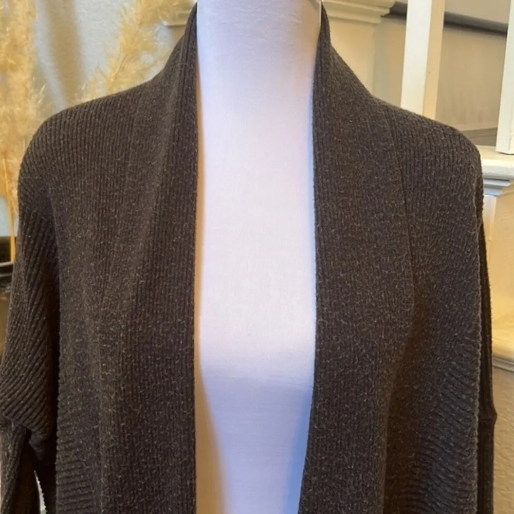 Knit Grey Cardigan Sweater - Image 2