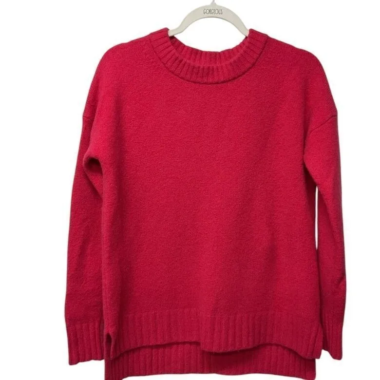 J. Crew Women's Oversized Crewneck Sweater Pink in Merino Wool‎ Alpaca Blend XSS - Image 6