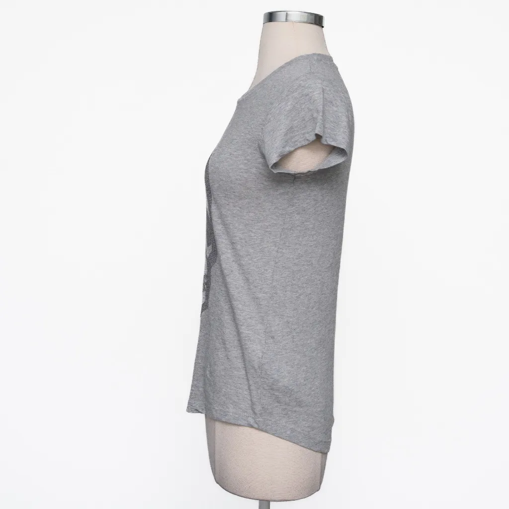 Zadig & Voltaire - New! Skull Cotton & Modal T-shirt - Navy - Image 4