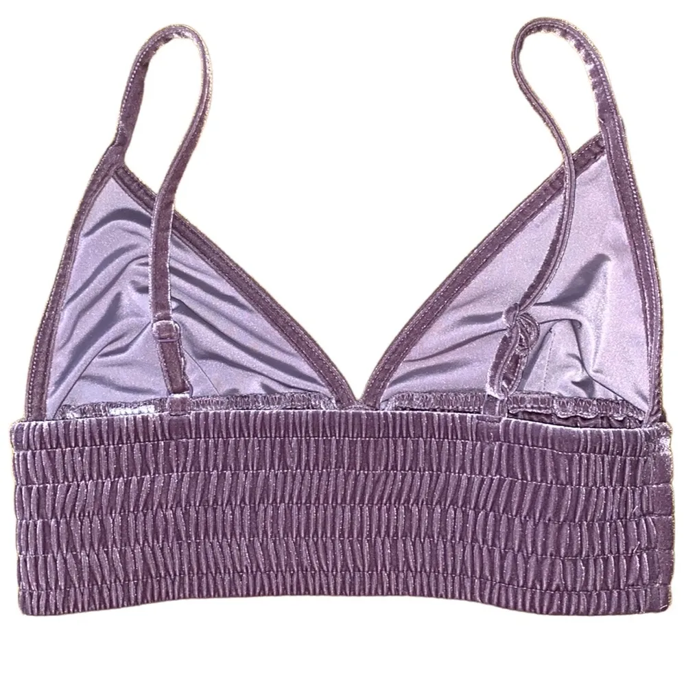 Glassons Purple velvety crop top - Image 3
