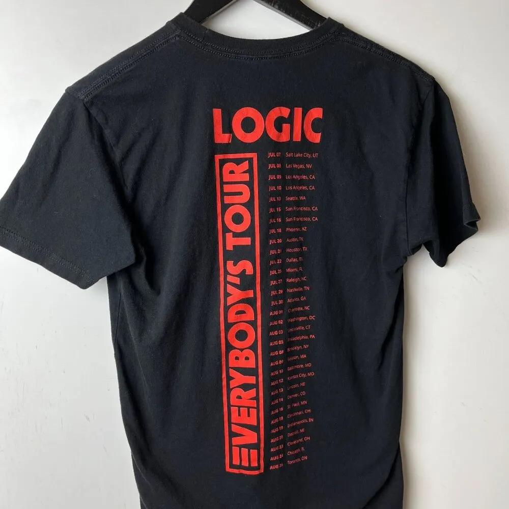 Logic Rap Tee T Shirt Black Small S Album Graphic Tee 100% Cotton Short Sleeve - Image 5