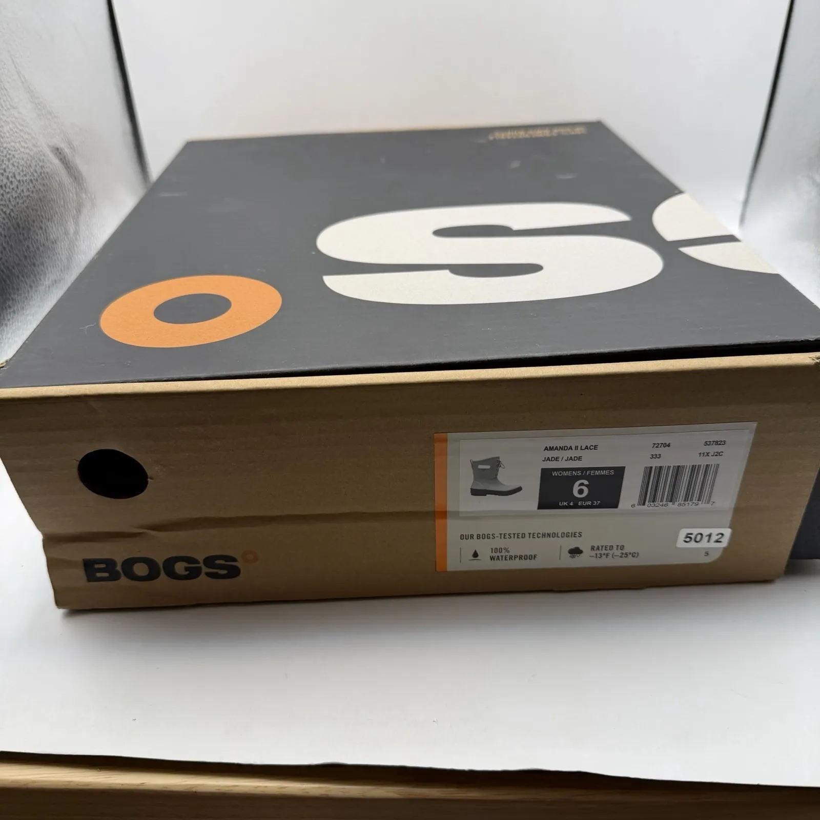 Bogs Amanda II Lace 537823 Rain Boots Women's Sz 6 Jade Waterproof Comfort Green - Image 9