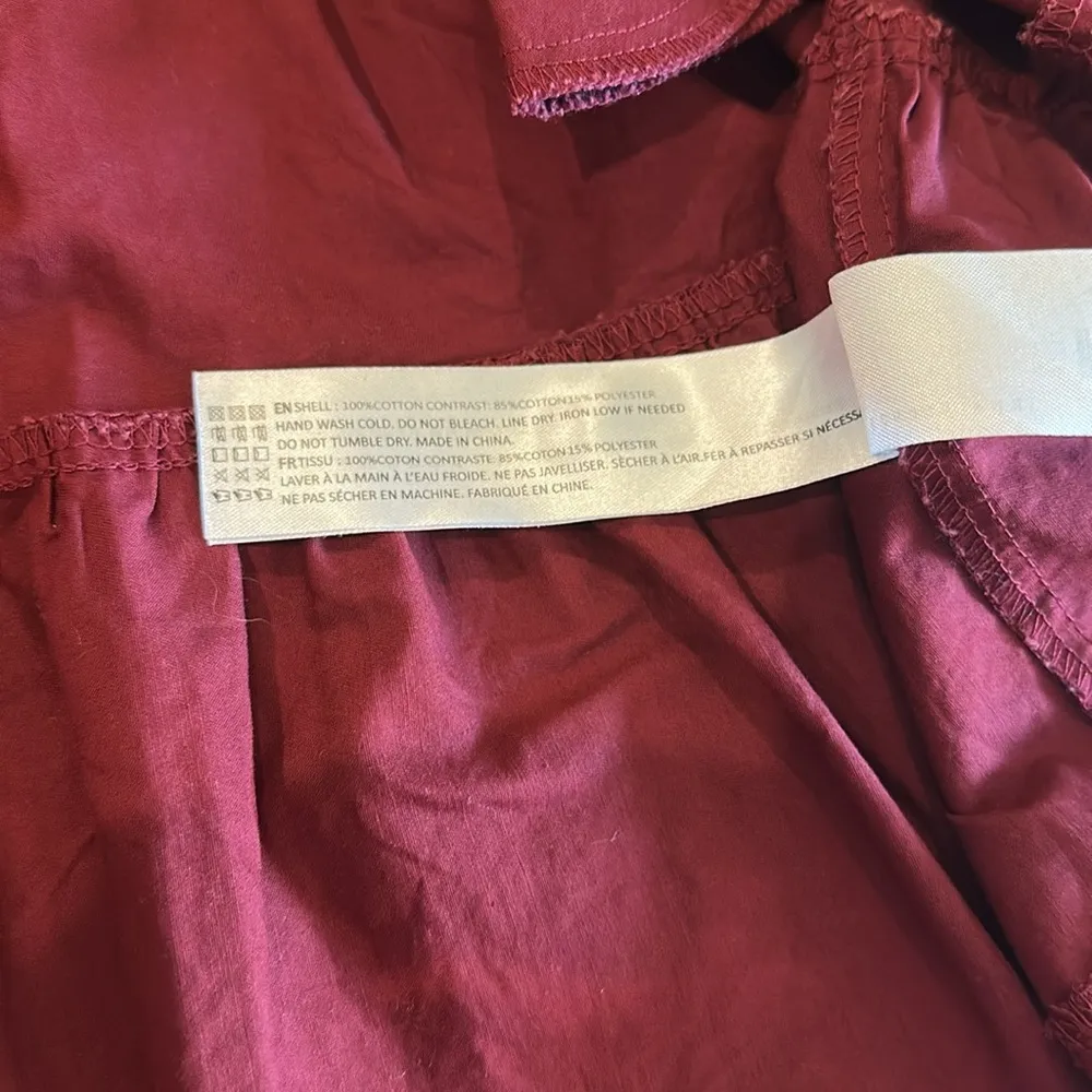 Tuckernuck En Saison Burgundy Mini Dress Sz L Red Size L - Image 8